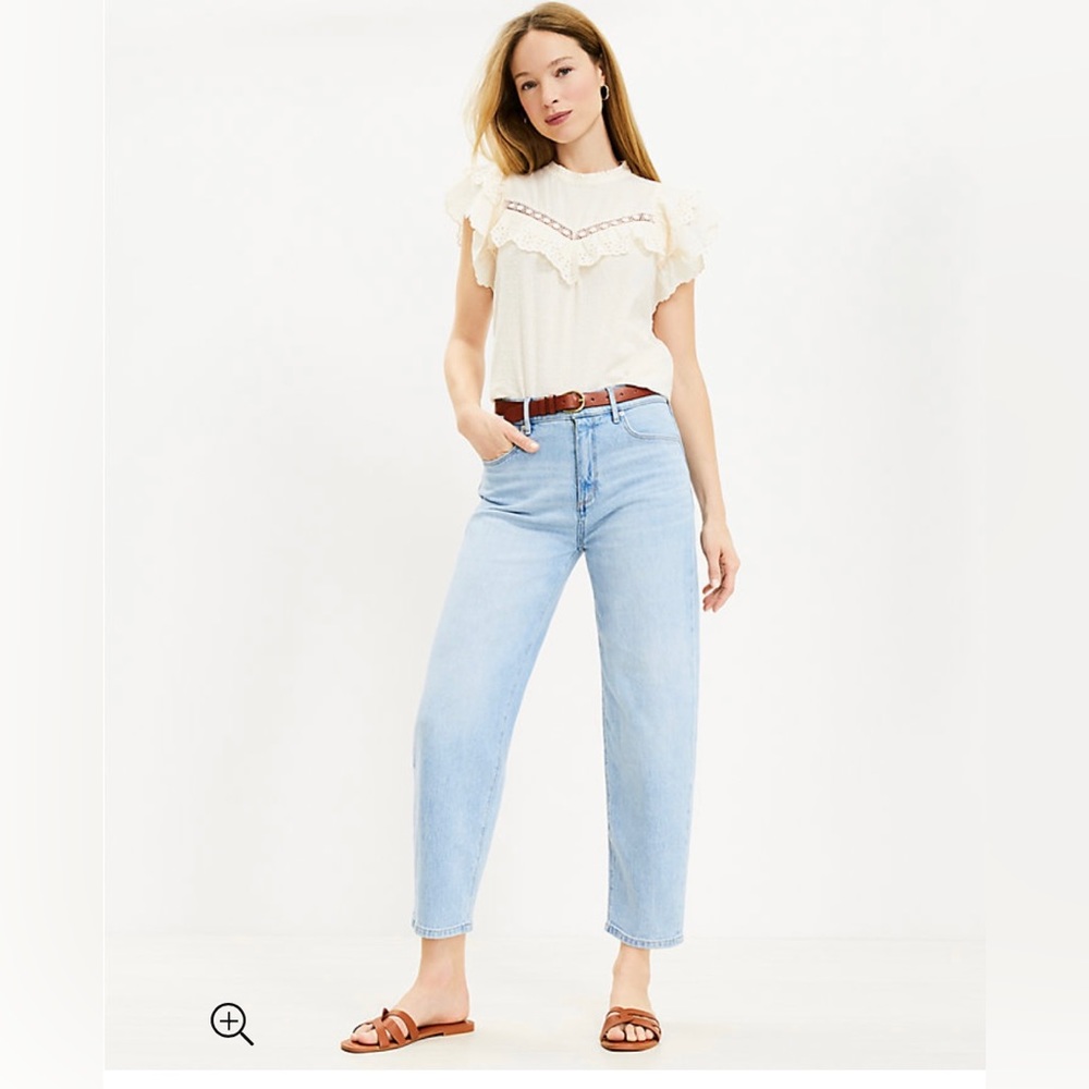Loft High Rise Barrel Jeans